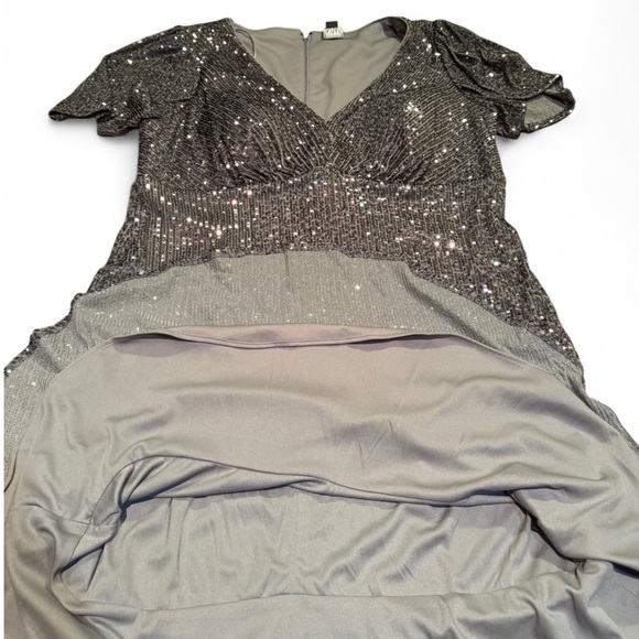 NW Nightway - Gunmetal Color Sequins Dress (NWT) - Picture 10 of 11